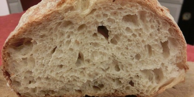 Miga del pan con tritordeum escaldado